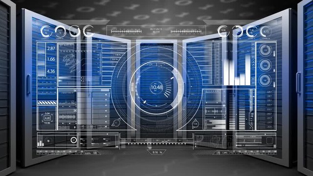 Animation of computer servers