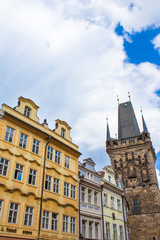 Naklejka na ściany i meble Lesser Town Bridge Tower in Prague. Architecture of Prague old town