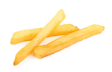 french fries on white