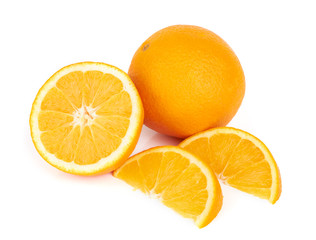 Orange fruit on white