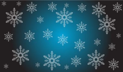 set of snowflakes