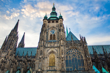 Rotunda St. Vitus in Prague. St. Vitus Cathedral. Gothic architecture.