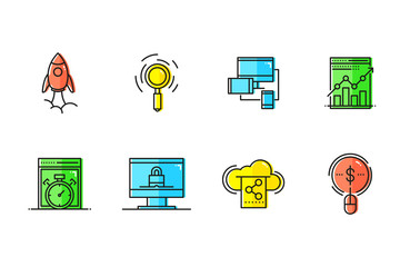 COMMUNICATION AND CONNECTIVITY ICON SET