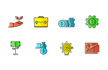 MARKET AND ECONOMICS ICON SET