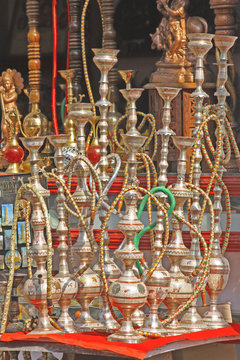 Hookan counter in the market in Udaipur, rajastan, India