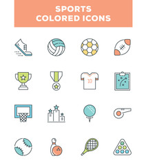 SPORTS COLORED ICONS