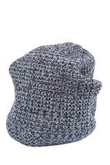 Winter knitted hat isolated on white background