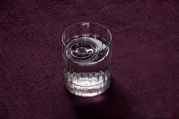 a glass of water