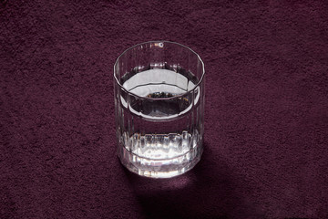 a glass of water