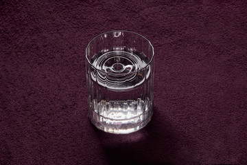 a glass of water