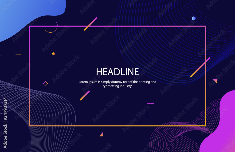 Fototapete Abstract flat design gradient Colorful geometric background background vector