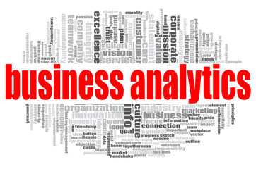 Fototapeta premium Business analytics word cloud