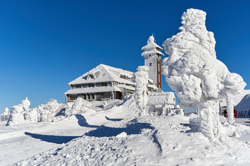Winterlandschaft im Erzgebirge rund um Oberwiesenthal und den Fichtelberg
