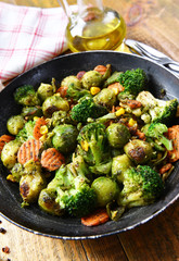 Grilled vegetables from the pan