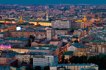 View of the city and Skyscrapers in the center of Moscow    Photos taken in winter and summer 2016 in Moscow, building, sky, city 