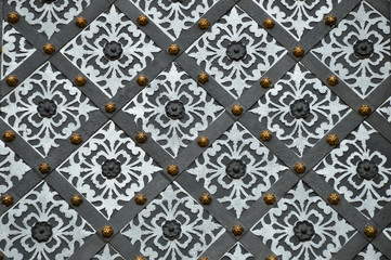 Texture of decorative iron door