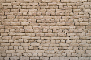 Ancient adobe wall closeup, Egypt