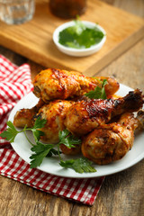 Roasted chicken drumsticks
