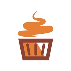 Sweet cake vector icon