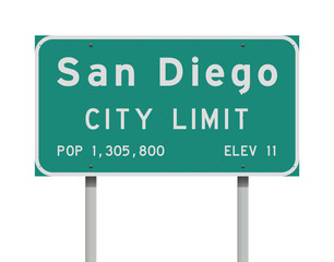 San Diego City Limit road sign