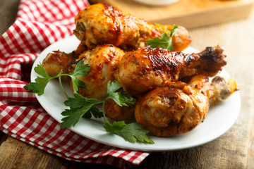 Roasted chicken drumsticks