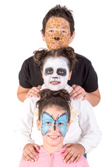Kids with animal face-paint