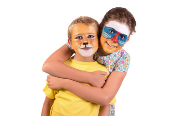 Kids with face-paint