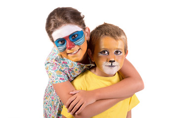 Kids with face-paint