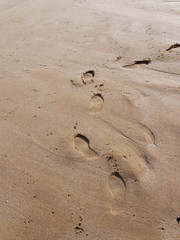 Footprint on beach