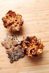 gluten free cookies on the wooden background