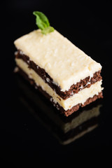 vegan pastry on the black backgournd