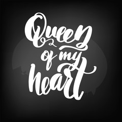 Obraz premium Chalkboard blackboard lettering queen of