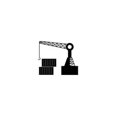 Crane monochrome icon with EPS 10 - jpeg format, simple and trendy flat style isolated on white background - vector