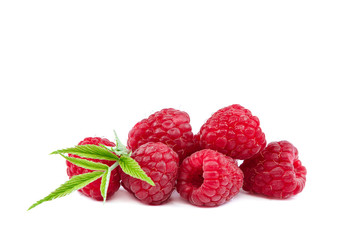 Fruits raspberries isolated on a white background