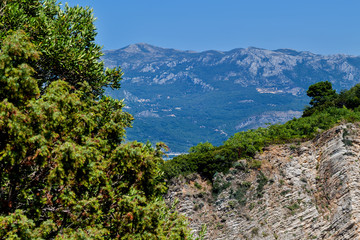 Fototapeta na wymiar Adriatic Sea. Montenegro. The island of Saint Nicholas