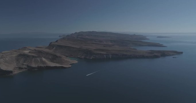 Aerial panoramics from Espiritu Santo Island, Baja California Sur, Mexico.