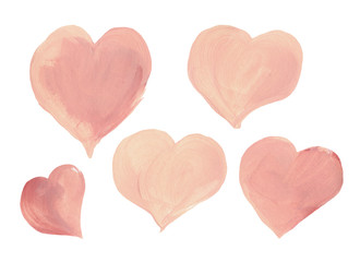 Watercolor hearts