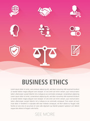 Fototapeta premium BUSINESS ETHICS ICON SET