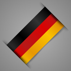 German flag. Ribbon banner. Isolated. Vector illustration.