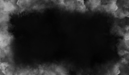 Border from smoke. Misty effect for film , text or space.