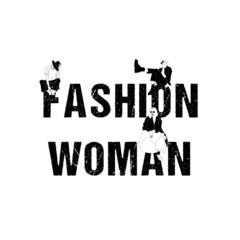 Fashion woman and fashionable topographic slogan. Girl in trendy clothes. Hand drawn vector illustration. Style banner, lathering, text. 