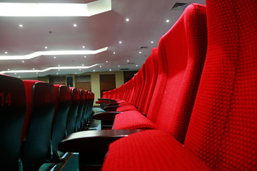 stacked chairs in the theatre, China