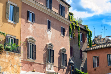 Naklejka premium frontage of an old roman house