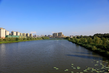 Obraz premium Waterfront City Scenery