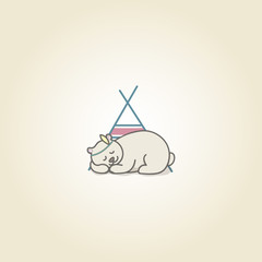 Indian Cute Bear. Vector Illustration.