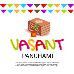 Vector illustration of a Background/Banner for Vasant Panchami