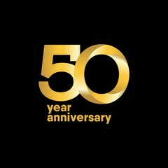 50 Year Anniversary Vector Template Design Illustration