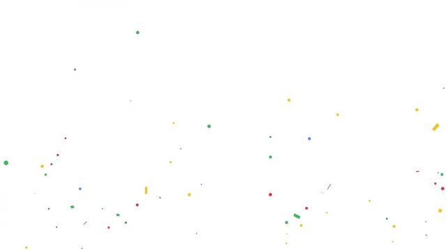 explosion of confetti, video greeting animation