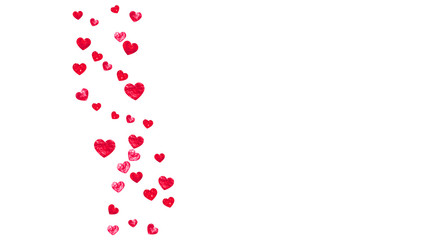 Valentines day sale with glitter hearts.