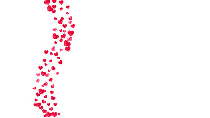 Valentines day sale with glitter hearts.